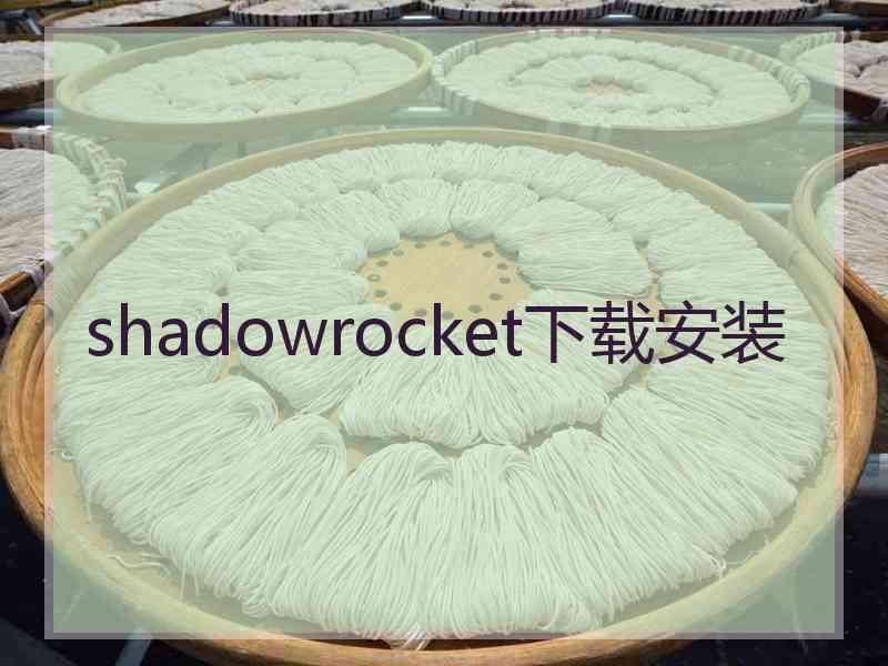 shadowrocket下载安装