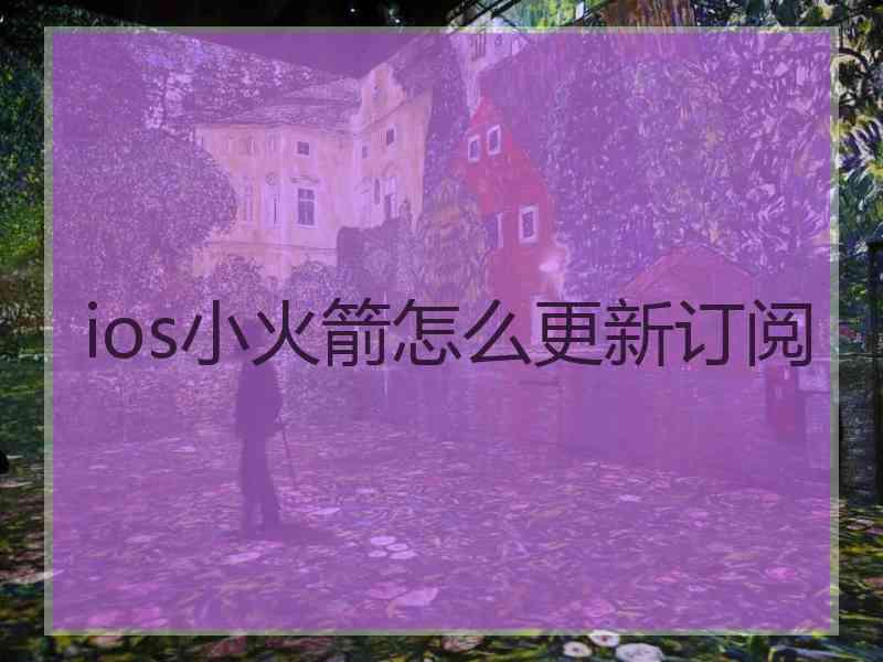 ios小火箭怎么更新订阅