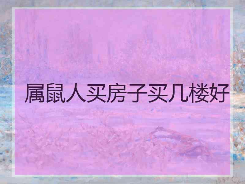 属鼠人买房子买几楼好