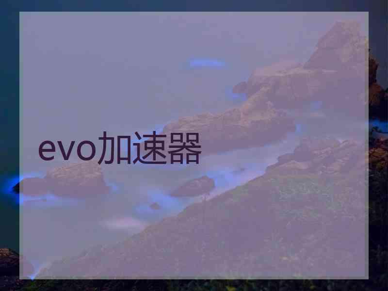 evo加速器