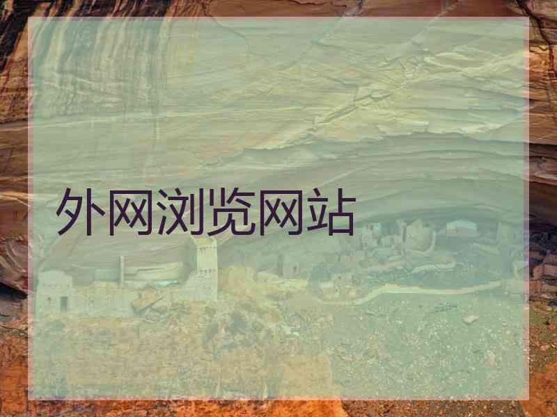 外网浏览网站