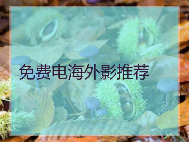 免费电海外影推荐