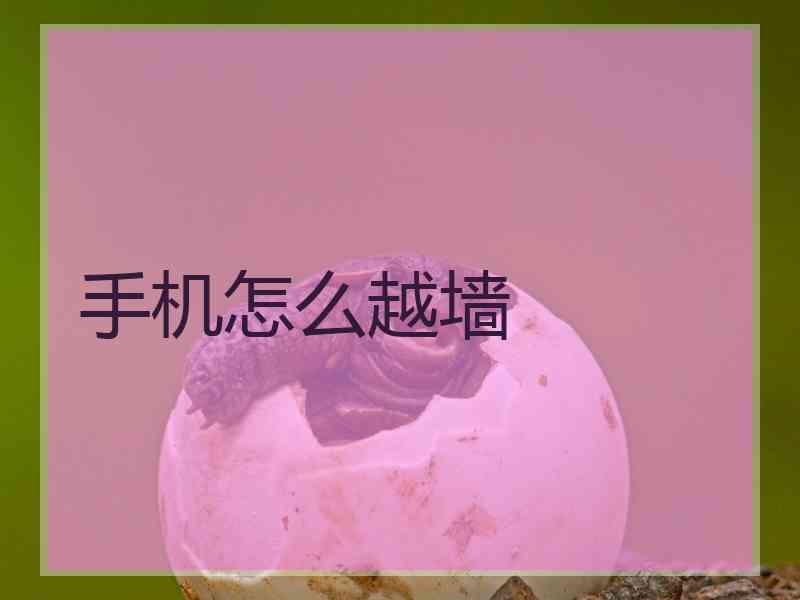 手机怎么越墙
