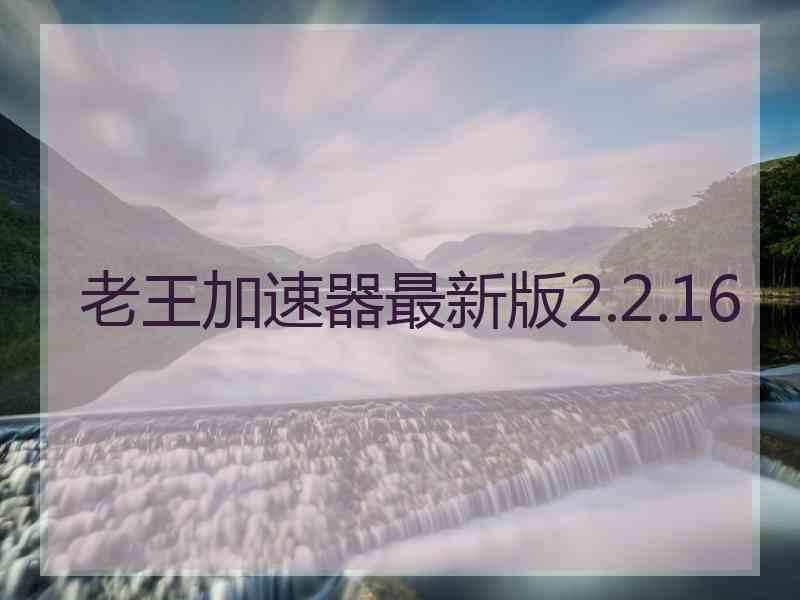 老王加速器最新版2.2.16