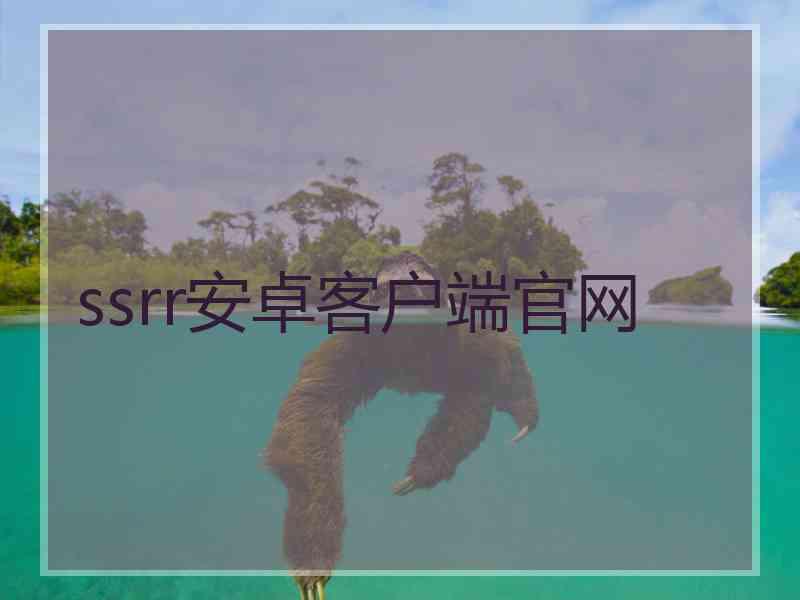 ssrr安卓客户端官网