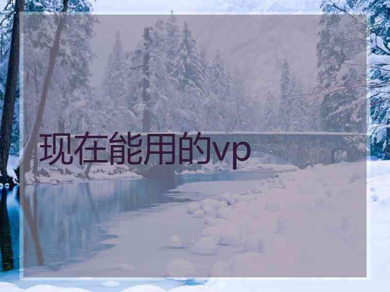 现在能用的vp