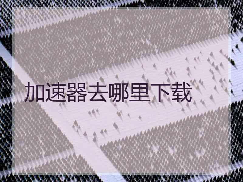 加速器去哪里下载