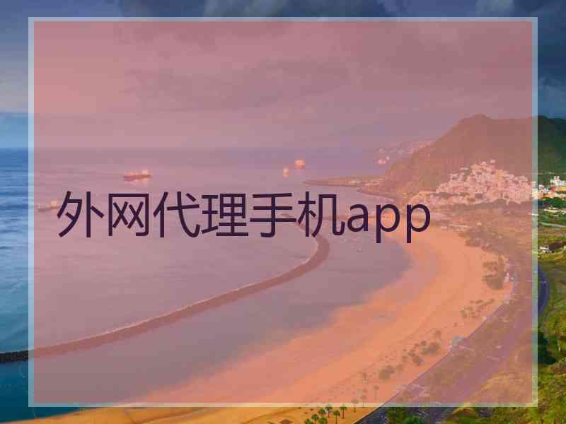 外网代理手机app