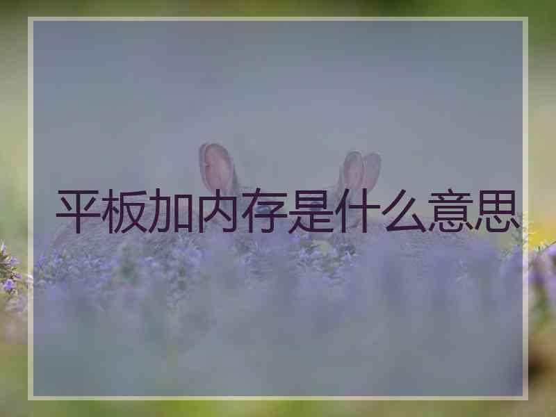 平板加内存是什么意思