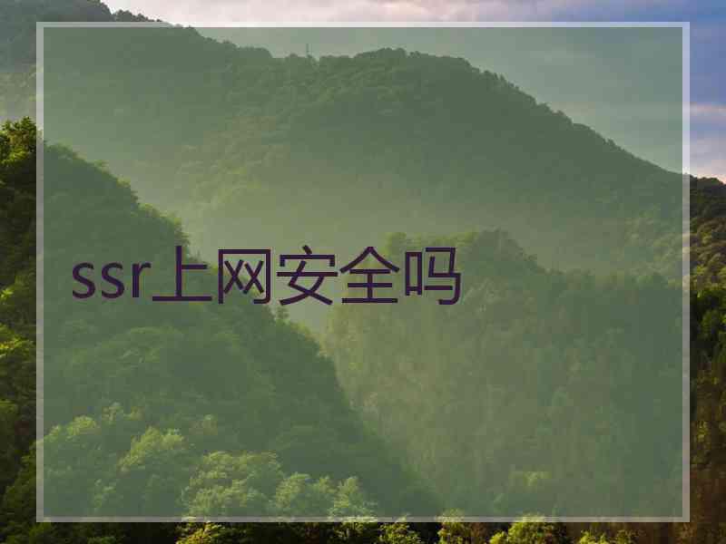 ssr上网安全吗