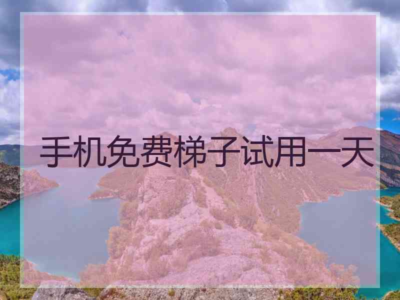 手机免费梯子试用一天
