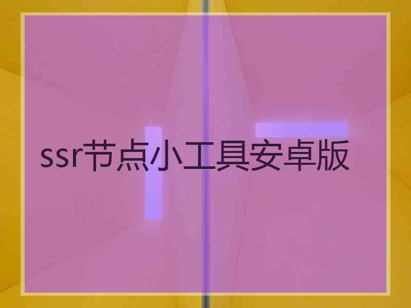 ssr节点小工具安卓版