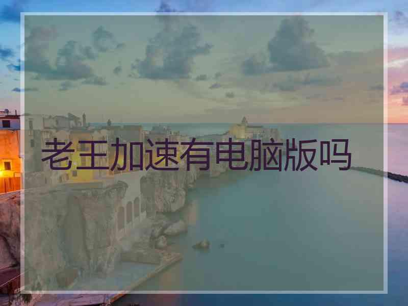 老王加速有电脑版吗