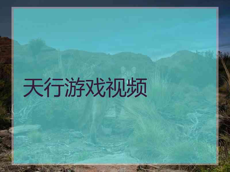 天行游戏视频