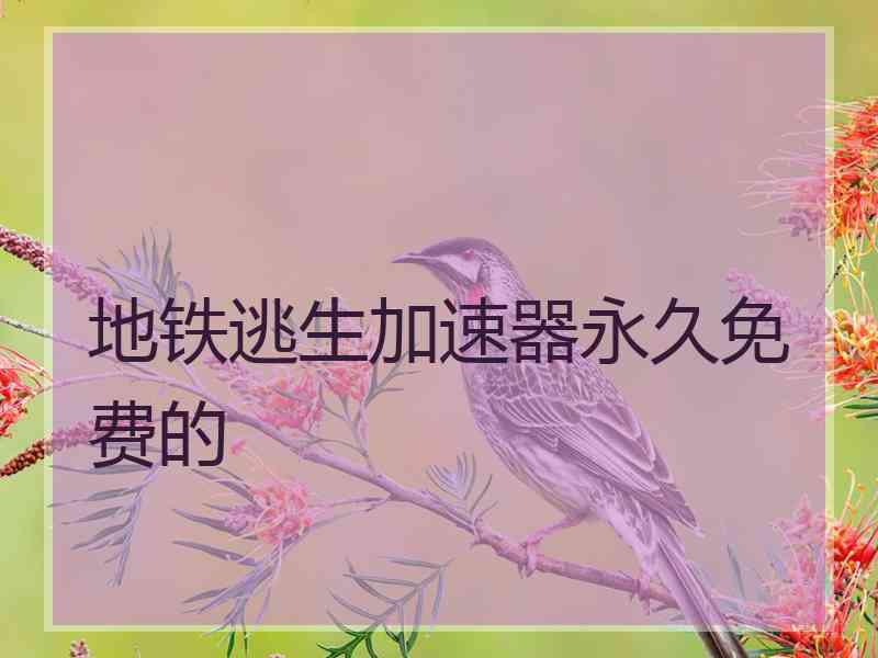 地铁逃生加速器永久免费的