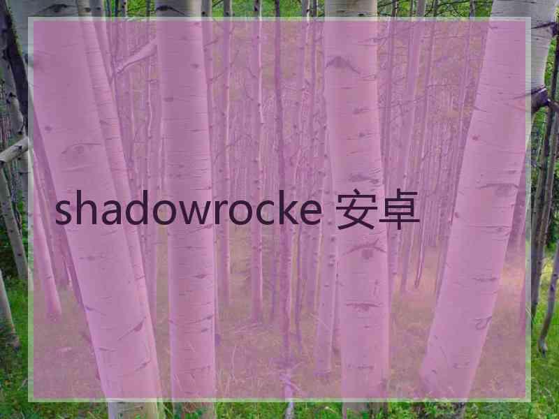 shadowrocke 安卓