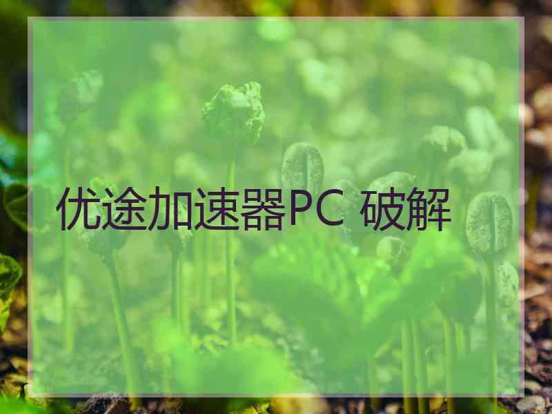 优途加速器PC 破解