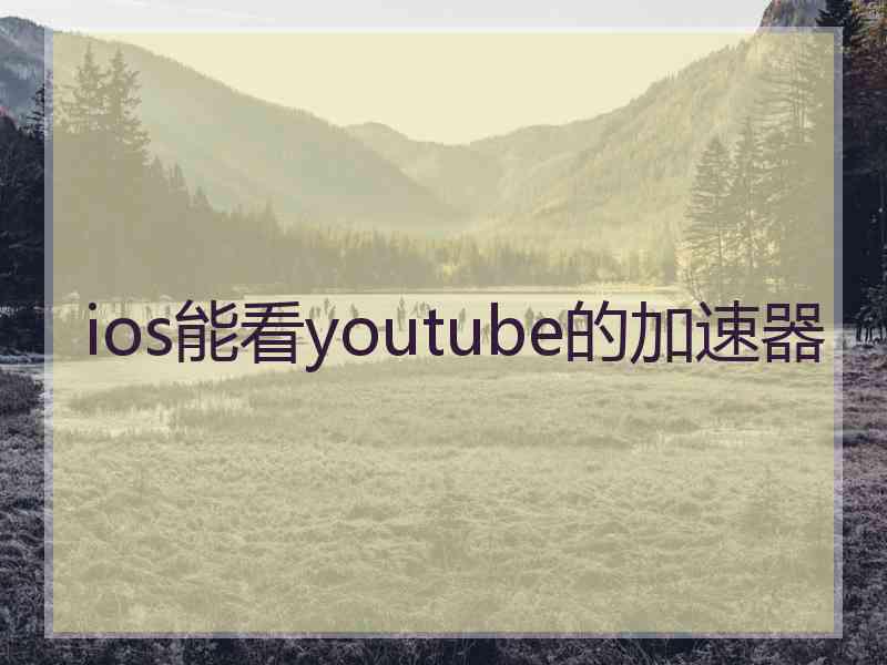 ios能看youtube的加速器