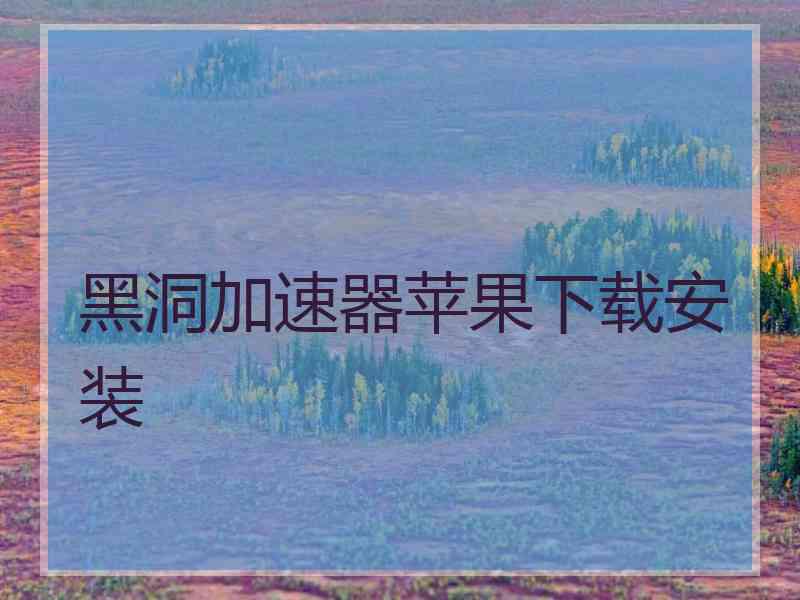 黑洞加速器苹果下载安装