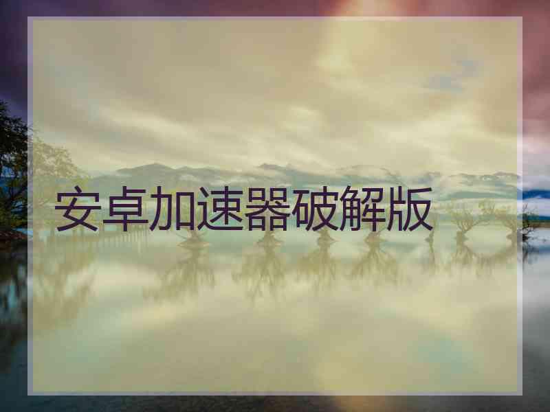 安卓加速器破解版