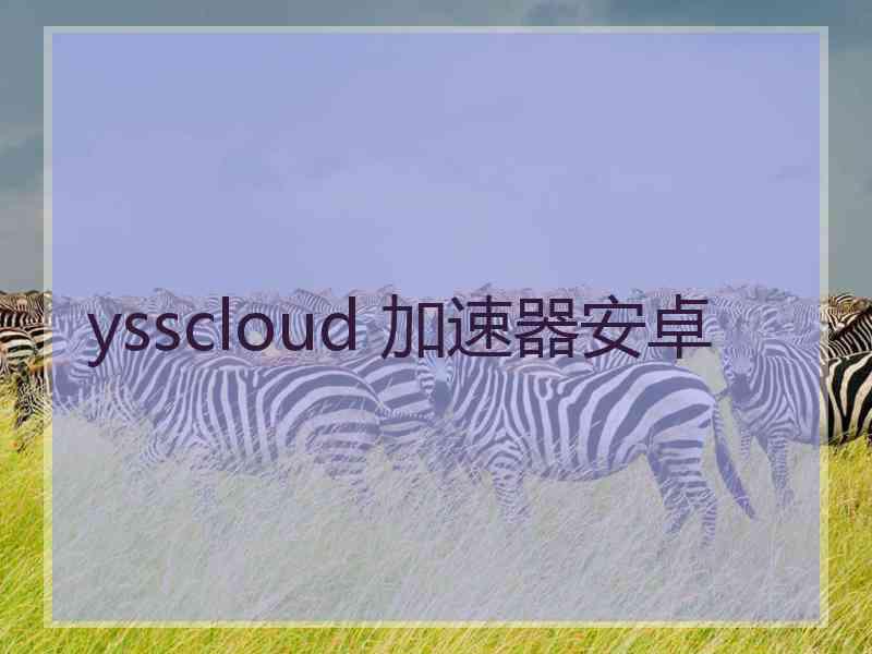 ysscloud 加速器安卓