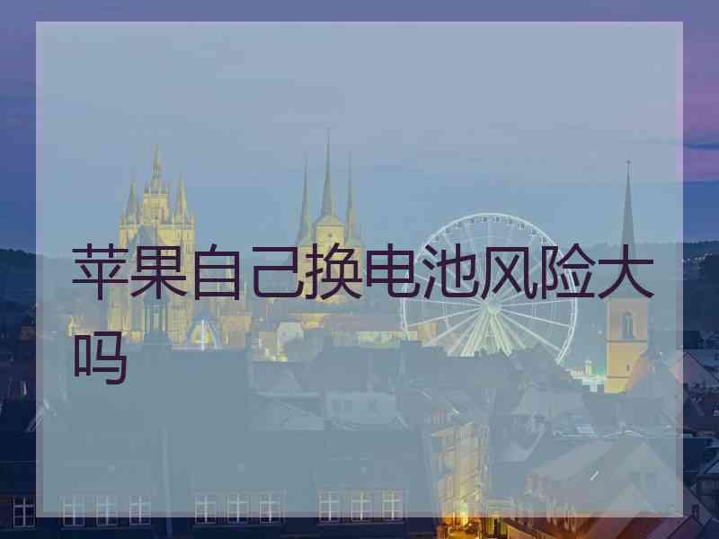 苹果自己换电池风险大吗