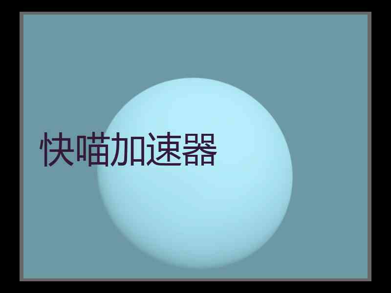 快喵加速器