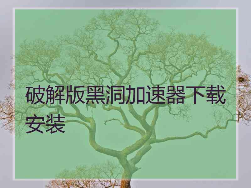 破解版黑洞加速器下载安装