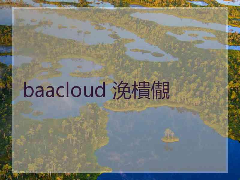 baacloud 浼樻儬