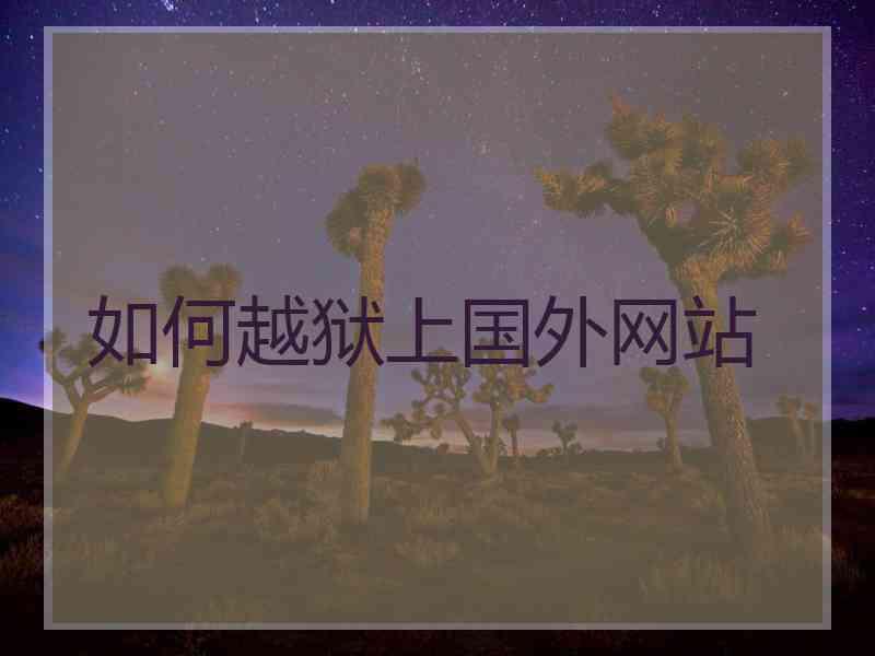 如何越狱上国外网站