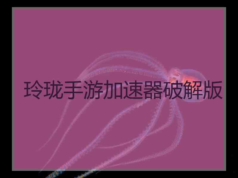 玲珑手游加速器破解版