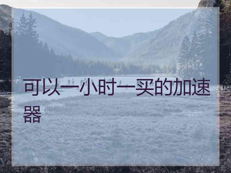 可以一小时一买的加速器