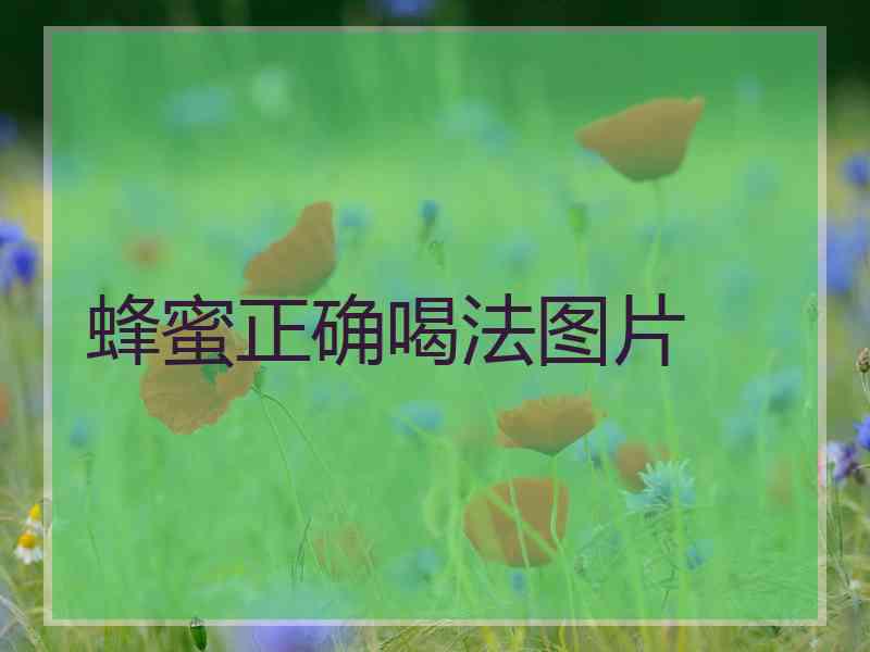 蜂蜜正确喝法图片