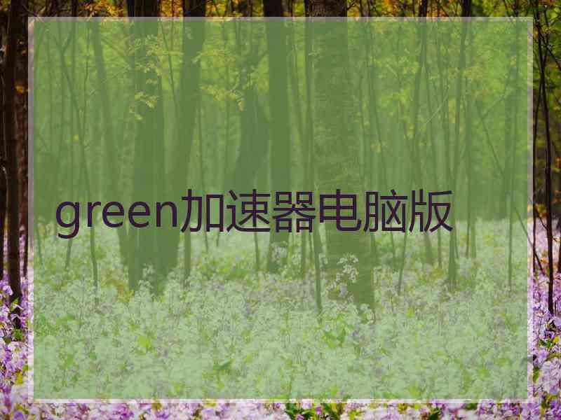 green加速器电脑版