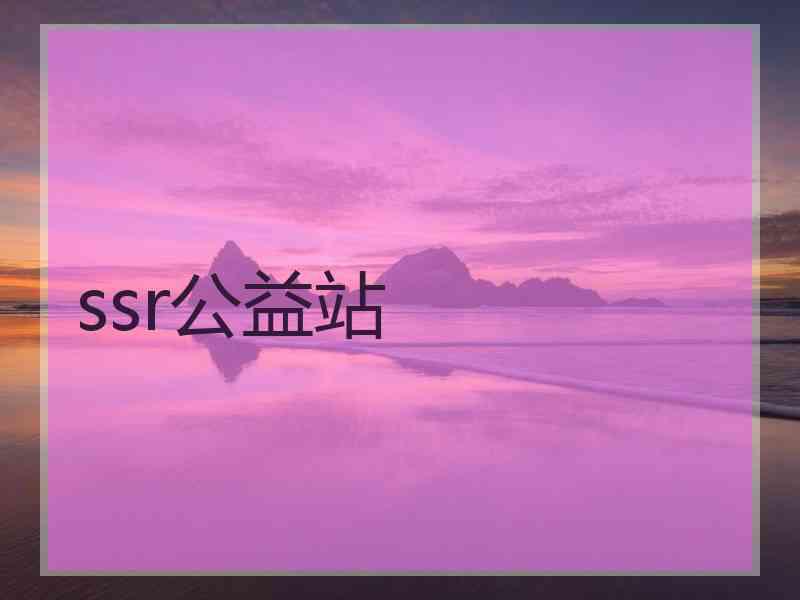 ssr公益站
