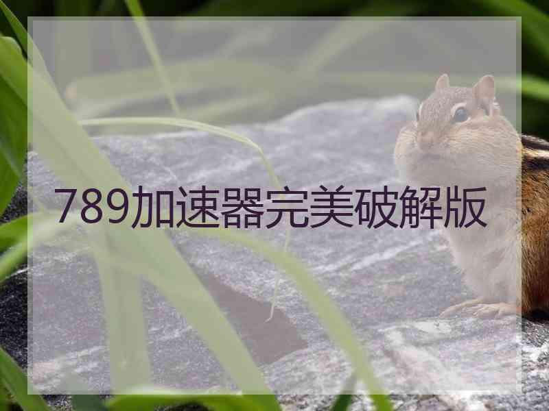 789加速器完美破解版