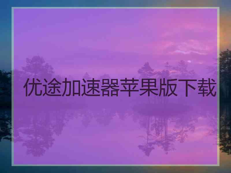 优途加速器苹果版下载