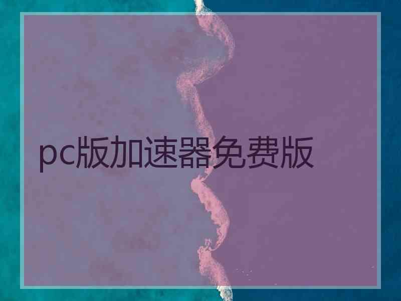 pc版加速器免费版