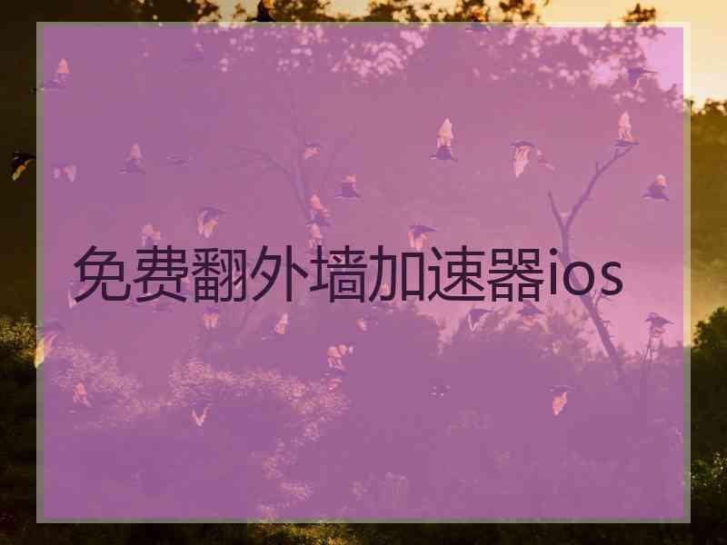 免费翻外墙加速器ios