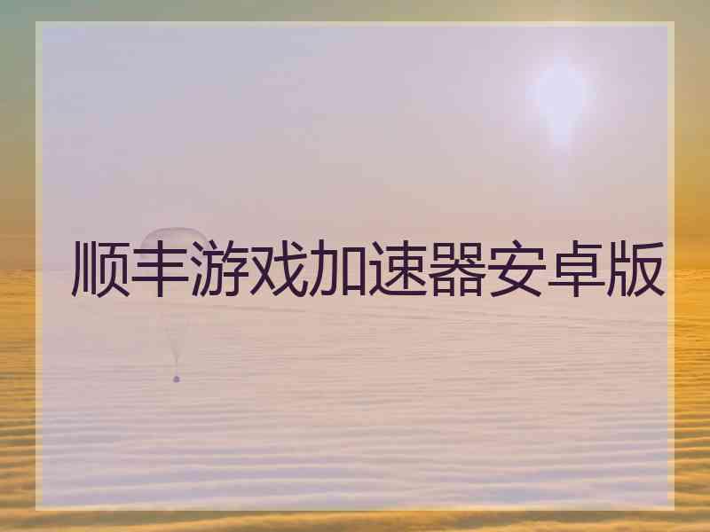 顺丰游戏加速器安卓版