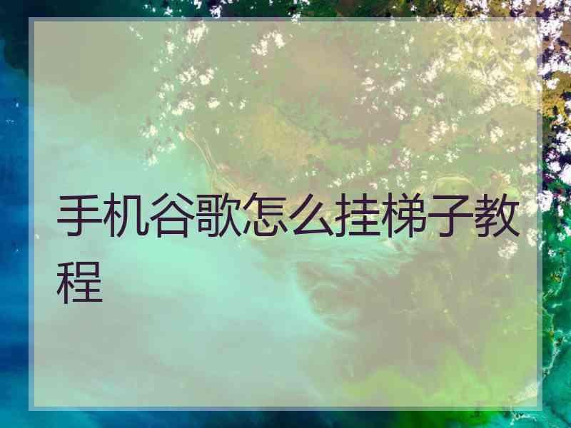 手机谷歌怎么挂梯子教程