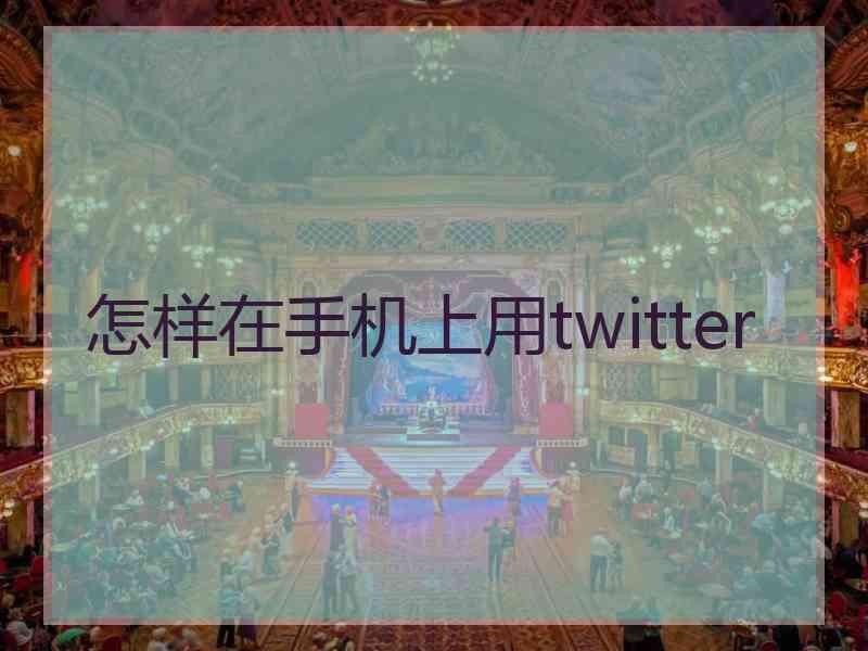 怎样在手机上用twitter