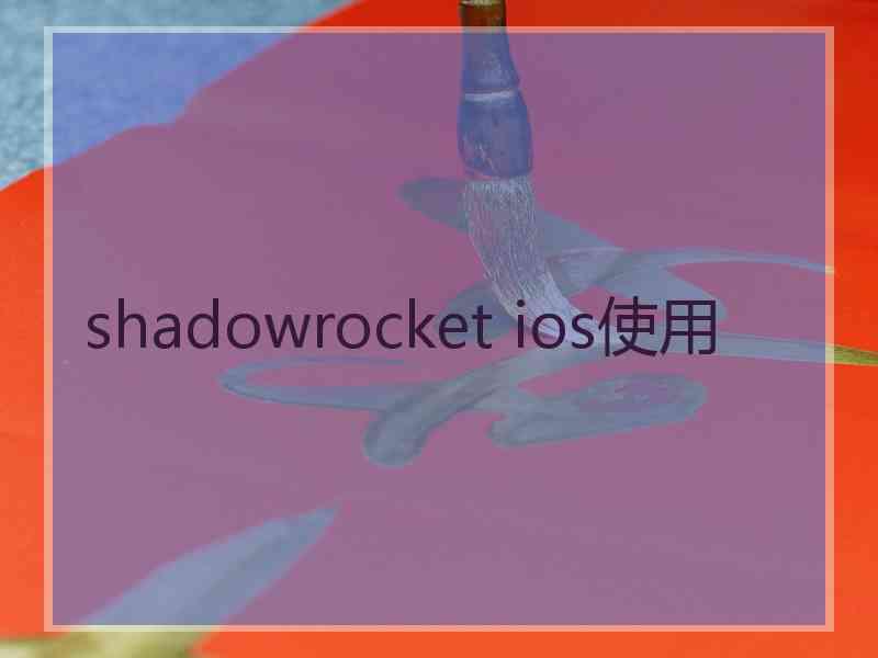 shadowrocket ios使用