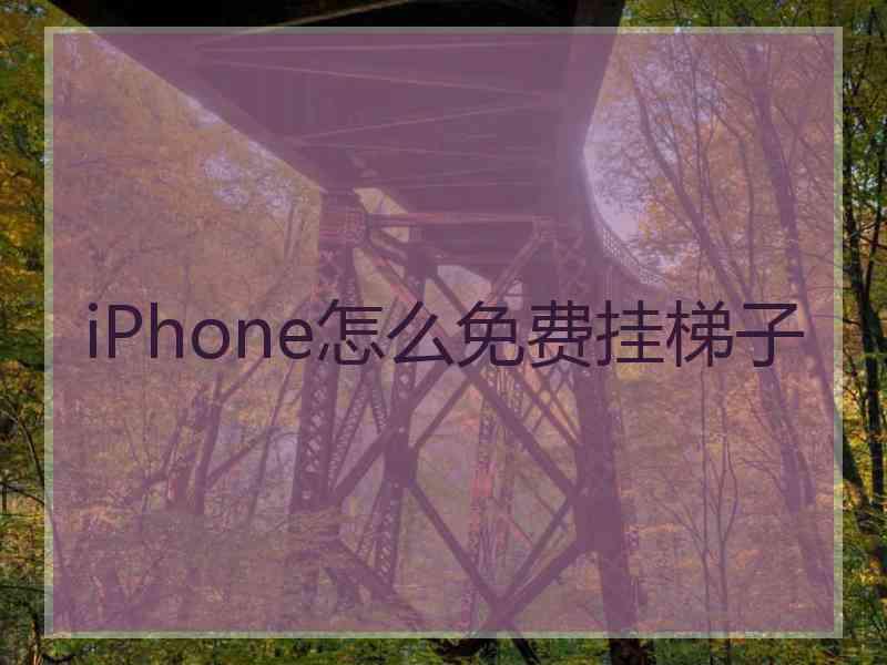 iPhone怎么免费挂梯子