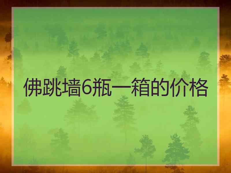 佛跳墙6瓶一箱的价格