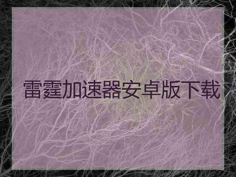 雷霆加速器安卓版下载
