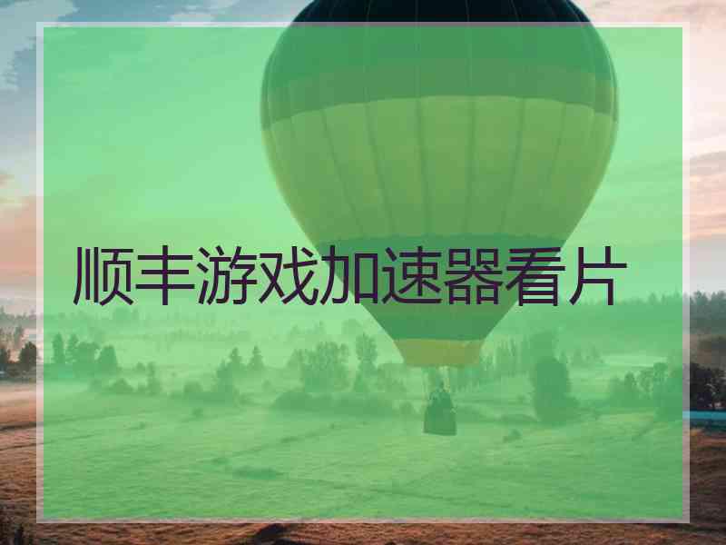顺丰游戏加速器看片