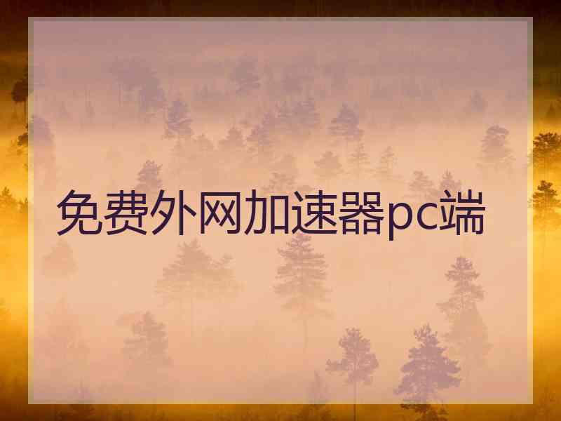 免费外网加速器pc端