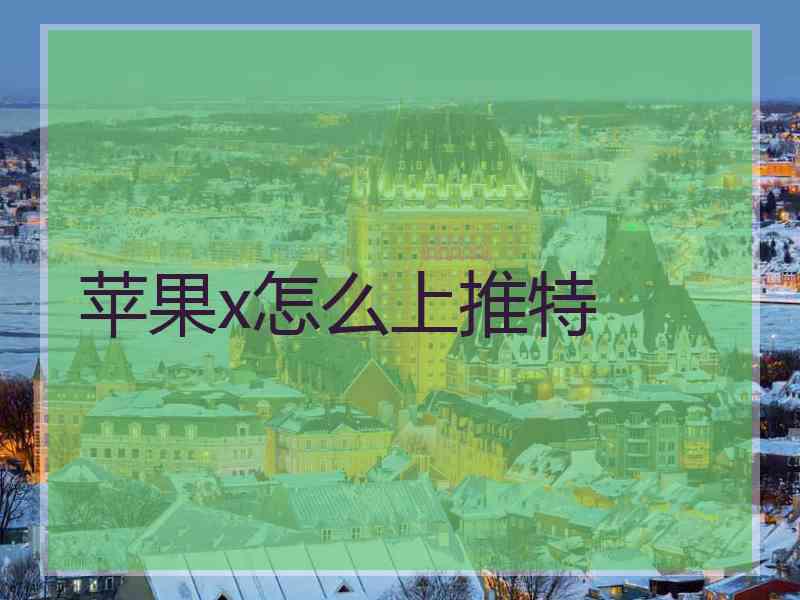 苹果x怎么上推特
