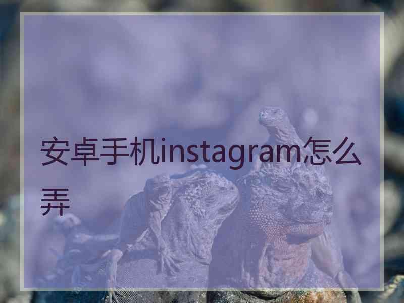 安卓手机instagram怎么弄